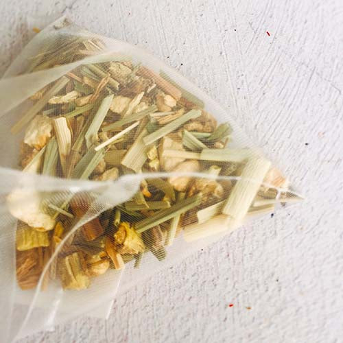 ginger lemongrass pyramid tea bag