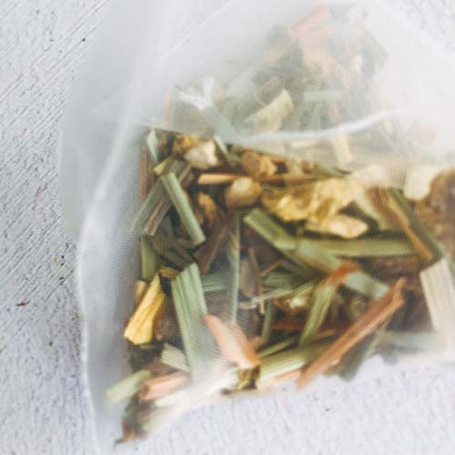 ginger lemongrass pyramid tea bag