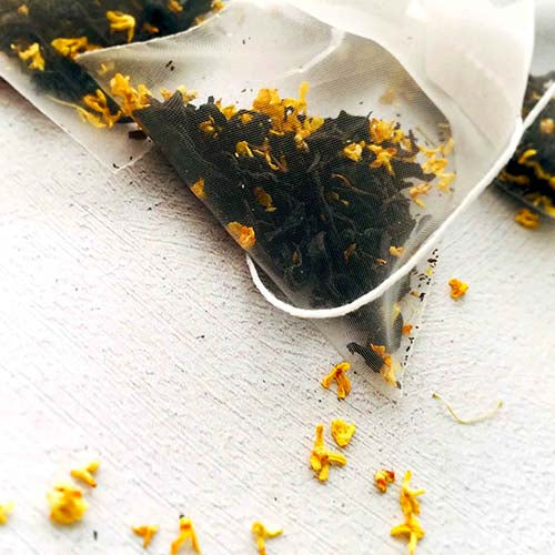 osmanthus blossom organic black tea chinese flower tea bag