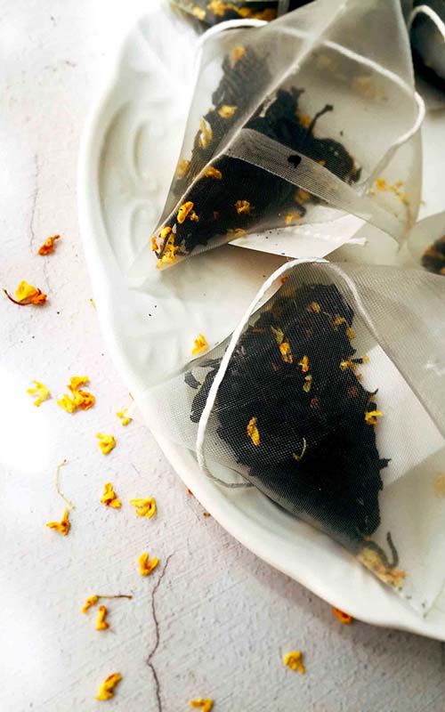 osmanthus blossom organic black tea chinese flower tea shop